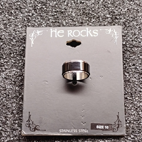 He Rocks Stainless‎ Steel Ring - Picture 1 of 3